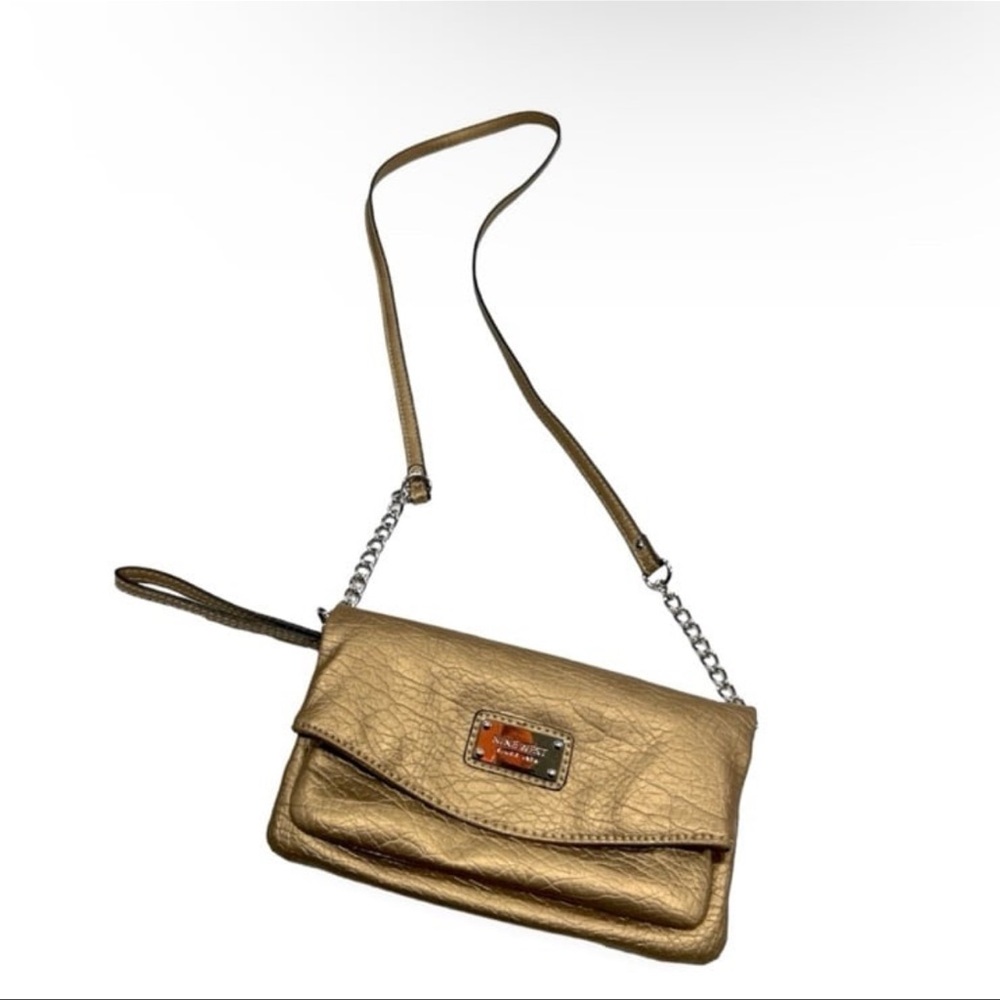 Nine West gold or bronze crossbody